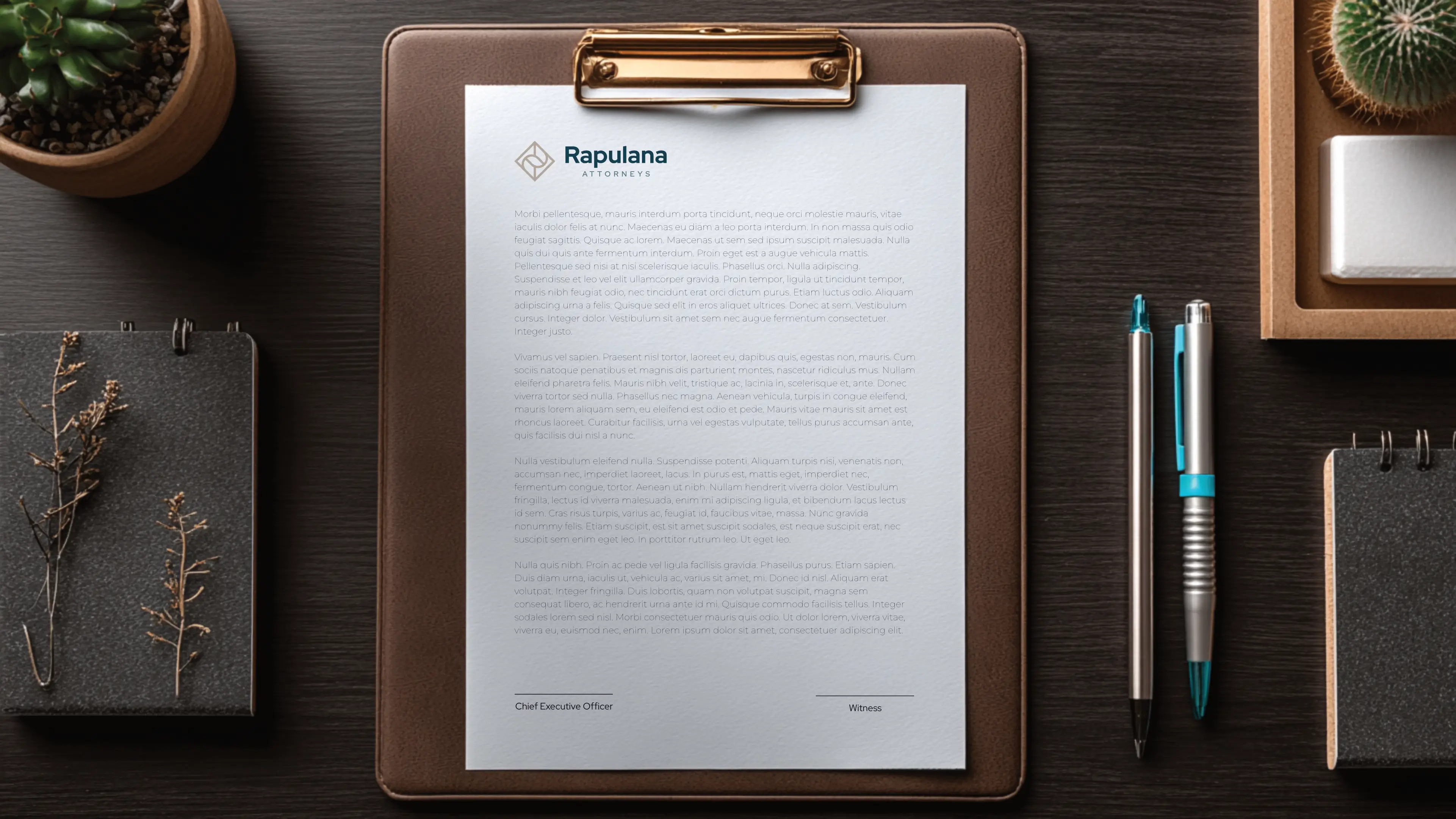 rapulana-attorneys - 3rd Monochrome Mockup of logo design