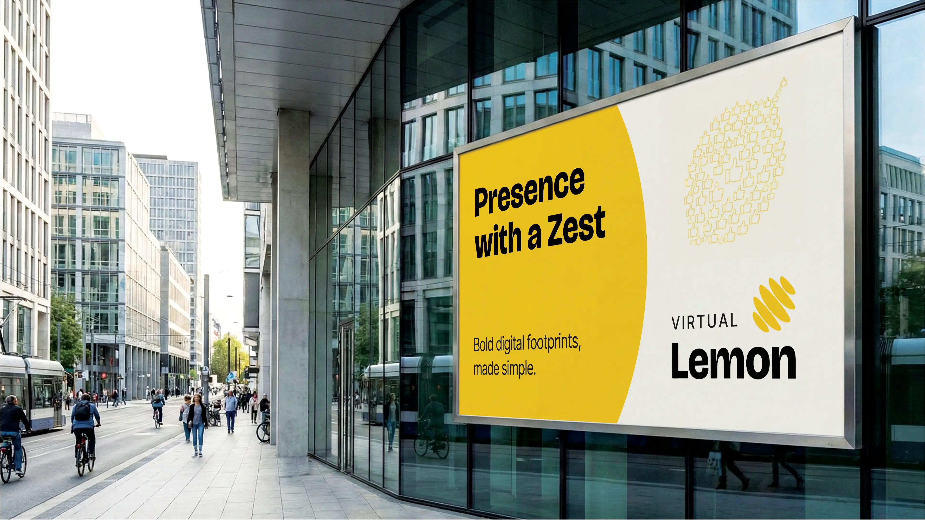 virtual-lemon - 3rd Monochrome Mockup of logo design